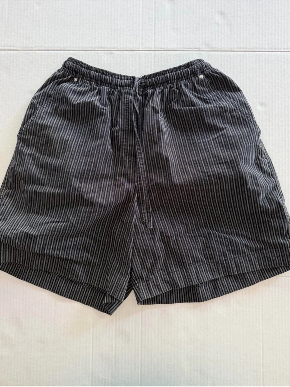 Vintage 90s Studio Works Pinstripe Pull-On Shorts